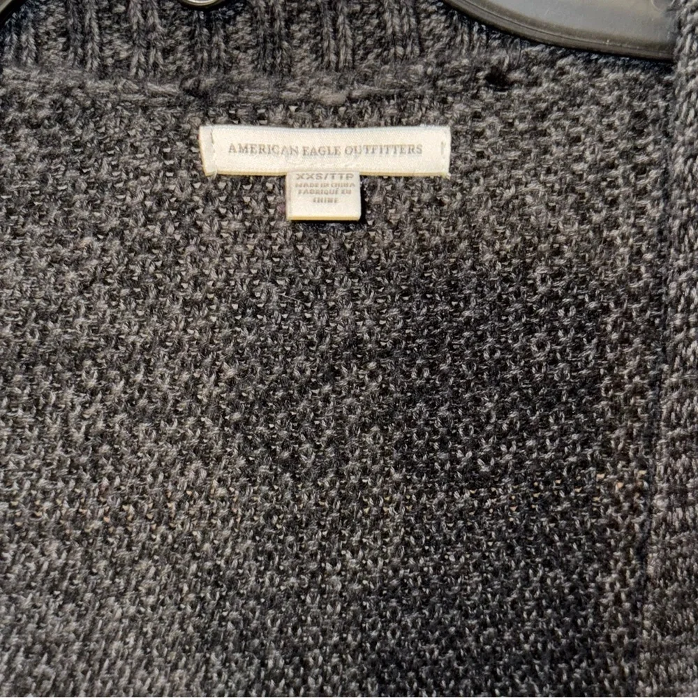American Eagle  Dark gray, long cardigan with pockets  Xxs size